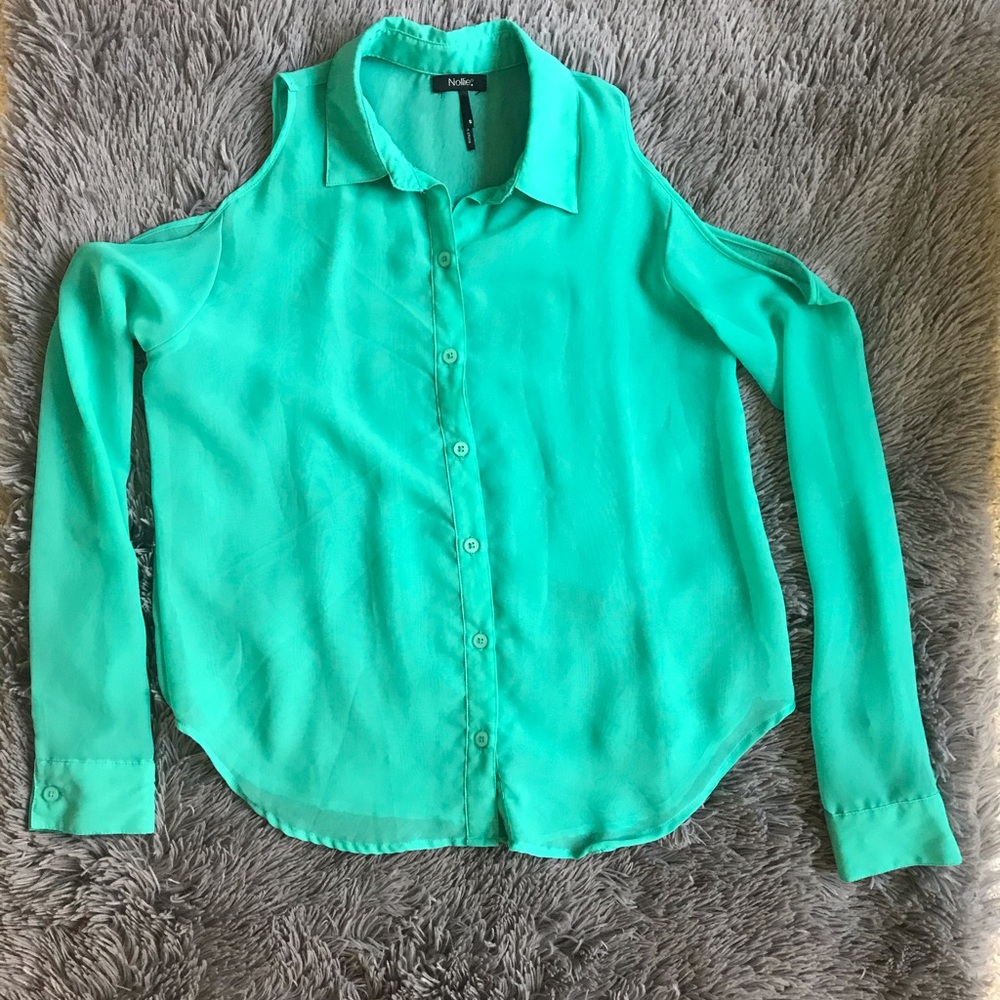 Nollie Open-Shoulder Button Down Shirt